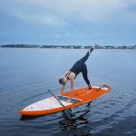 Kate Upton Instagram - I hear the fear of face planting on a paddle board is suppose to make you fit… so I gave it a try