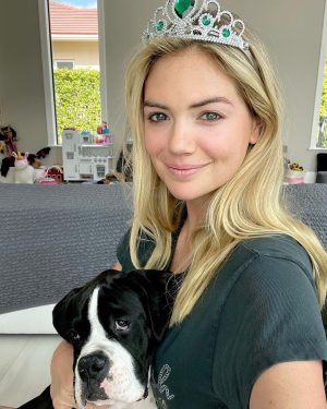 Kate Upton Instagram - IVs, puppies and tiaras.