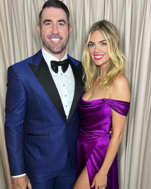 Kate Upton Instagram - All dressed up to celebrate @justinverlander’s 3rd Cy Young! 💜✨