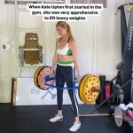 Kate Upton Instagram - @kateupton has come a lonnng way in the gym. She used to be very apprehensive to lift heavy weights, but now she’s the one asking me to bump the weight up. Strength training does wonders for the body, and the mind. I love to see the transformation. Here she’s crushing trap bar deadlifts—which might be my favorite overall exercise—as well as staggered stance trap bar deadlifts, which is a variation we do often to bias one leg at a time. If you have a trap bar, give it a try 💪
