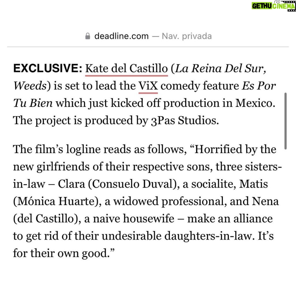 Kate del Castillo Instagram - 🙏♥️🎬🎥🎦📽️