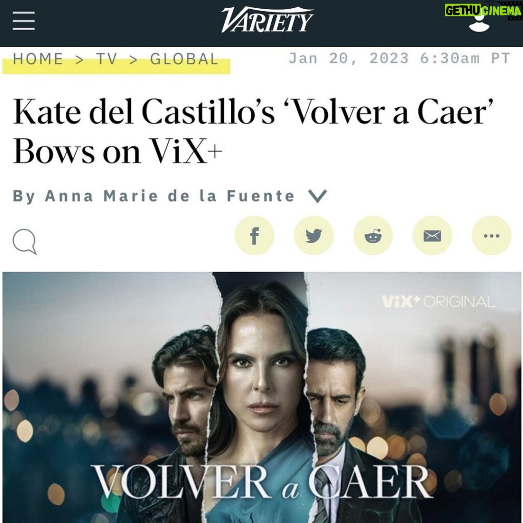 Kate del Castillo Instagram - Thank you Anna Marie @variety https://variety.com/2023/tv/global/kate-del-castillo-vix-hari-sama-1235496268/ #volveracaer @cholawoodofficial @vixplus