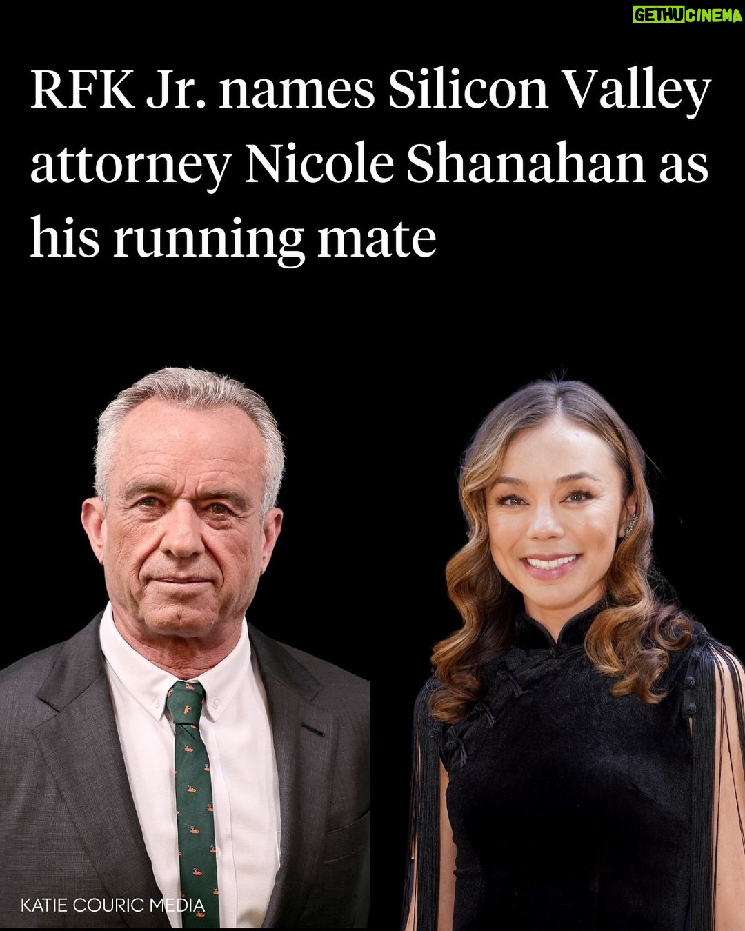 Katie Couric Instagram - Robert F. Kennedy Jr. announced Tuesday that he would be picking Nicole Shanahan, a donor and California-based attorney and entrepreneur, as his running mate. “I’m so proud to introduce to you the next vice president the United States, my fellow lawyer, a brilliant scientist, technologist, a fierce warrior mom, Nicole Shanahan,” Kennedy said. Shanahan’s selection will accelerate Kennedy’s attempt to gain ballot access in as many states as possible. Nearly half require a vice presidential pick in order to advance that process. She contributed $4 million to the Kennedy super PAC American Values 2024 and was involved in coordinating the production of an ad highlighting the Kennedy campaign, which aired during the Super Bowl. Kennedy said he selected Shanahan in part because he wanted someone with whom he shares common values on agriculture, health care and Big Tech, while also aligning with Kennedy’s vision on how leaders should carry themselves.
