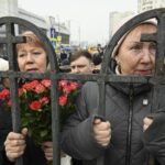 Katie Couric Instagram - More scenes from Alexei Navalny’s funeral service in Moscow, which took place today under tight supervision from the Russian authorities, who have arrested hundreds of mourners at memorial sites since Navalny died. Outside the church and cemetery, thousands of people gathered and chanted “Thank you, Alexei,” and “Russia will be free!” After a procession to the cemetery, Navalny’s coffin was lowered to the Frank Sinatra song “My Way,” and then the final song from “Terminator 2,” which Navalny considered “the best film on Earth.” Alexei Navalny’s wife Yulia, and two children, Daria and Zakhar did not appear to be present at the funeral. Yulia posted a statement on X today dedicated to her husband: “Lyosha, thank you for 26 years of absolute happiness,” she wrote using her husband’s nickname. “I don’t know how to live without you, but I will try to make you up there happy for me and proud of me.” Images via Getty