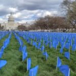 Katie Couric Instagram - Thousands of blue flags have been set up along the National Mall in Washington DC to support more research, funding, and treatement options for colorectal cancer. The installation, organized by Fight Colorectal Cancer (@fightcrc), features 27,400 blue flags, representing the number of people, under 50 who are projected to be diagnosed with colorectal cancer in 2030. Colorectal cancer is now the leading cause of cancer-related deaths in men under 50 and second among young women, trailing only breast cancer. That’s why regular screening and early detection is SO IMPORTANT❗️Please, please speak to your doctor if you haven’t already. As I always say, if not for yourself, do it for your family and loved ones. PS: Thank you to my friend @betsy.lavender for honoring my late husband, Jay Monahan, who died of colon cancer when he was just 42 years old. It means the world to me and my girls. 💙 #coloncancerawarenessmonth