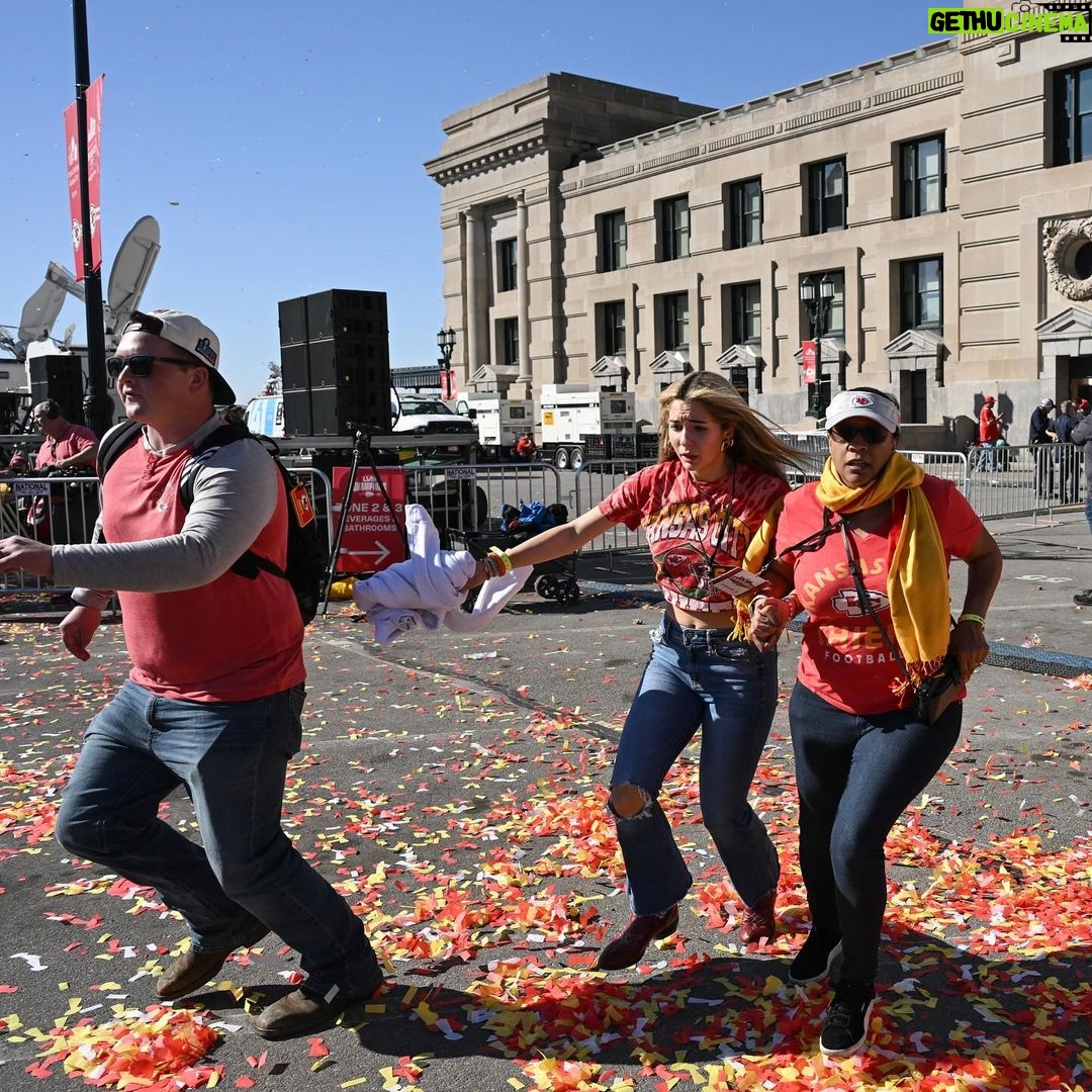 Katie Couric Instagram - 🚨One person was killed and at least nine others suffered gunshot wounds in a shooting at Kansas City’s Union Station just after the Kansas City Chiefs parade Wednesday, a fire department spokesperson said. Of those injured, at least three are in critical condition, Battalion Chief Michael Hopkins said. He added that there may have been more victims as local hospitals have seen walk-ins, but officials are still working to confirm whether they were injured in the same incident at Union Station. Two armed people have been detained, according to Kansas City police. About 1 million paradegoers and 600 law enforcement officials were expected at Wednesday’s celebration. This is a developing story with updates to come. 📸: @gettyimages