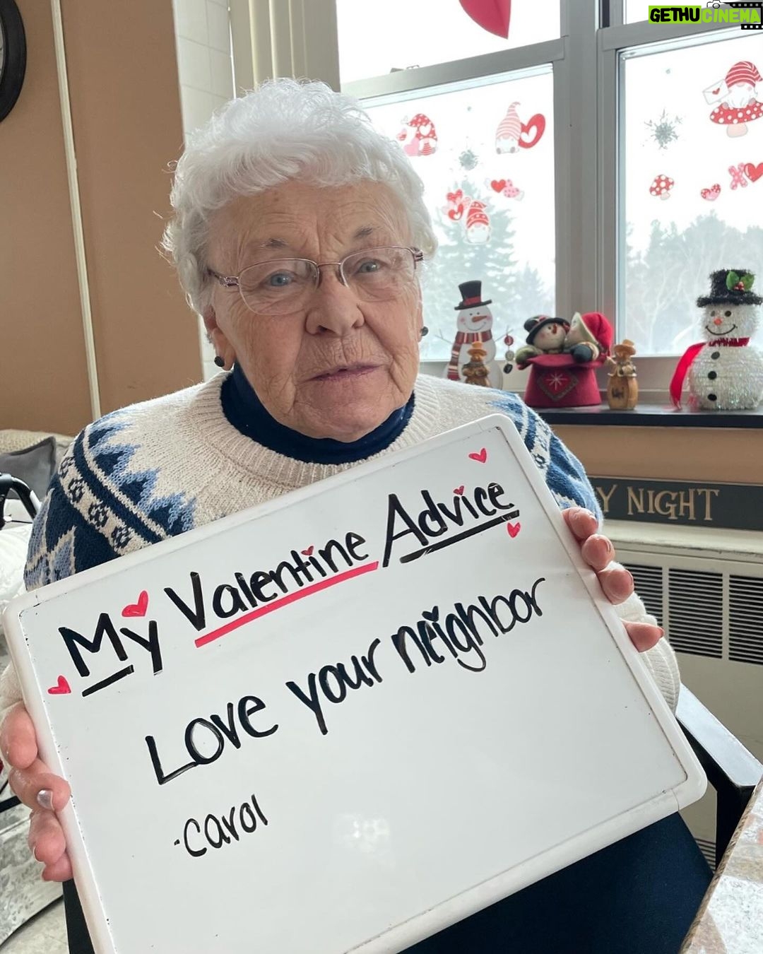Katie Couric Instagram - Listen to your elders, kids! How sweet are these residents at Warde Senior Living in Windham, New Hampshire who shared their best relationship advice?! 🥹❤️💕 HAPPY VALENTINES DAY to my IG community who I love so much. 🫶 Credit: @storyfulvideo #valentines #valentinesday #vday #love