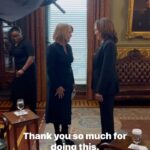 Katie Couric Instagram - Last week I went down to Washington to interview Vice President @kamalaharris. We had a wide-ranging conversation about her nationwide tour to address restrictive abortion laws, our broken immigration system, the conflict between Israel and Hamas, her administrations’ approval rating, and much more. Click the link in my bio to watch the full conversation, or find my podcast (Next Question) wherever you listen! 🎧 #nextquestion #vicepresident #kamalaharris #podcast Washington DC