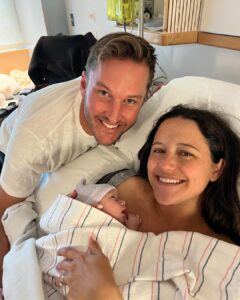 Katie Couric Instagram - John Albert Dobrosky was born on his due date, Saturday, March 23rd at 8:23 am, just shy of seven pounds. He will be called Jay in honor of his maternal grandfather. Albert is after Mark’s paternal grandfather. Mom and Dad (Ellie and Mark) are over the moon 🌕 (it was a full moon) I am thrilled to have my first grandchild, Carrie can’t wait to be a cool Aunt and Molner is enjoying handing out cigars. We feel so blessed. 💙🥰🍼👶🏻💙 I wrote about the special day in Wake-Up Call, so click the link in my bio to read it! ❤️