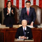 Katie Couric Instagram - U.S. President Joe Biden delivers the State of the Union address during a joint meeting of Congress in the House chamber at the U.S. Capitol on Thursday in Washington, DC. This is Biden’s last State of the Union address before the general election this coming November. Standing behind Biden was Vice President Kamala Harris and Speaker of the House Mike Johnson (R-LA) 🚨Follow along for updates + key moments. #stateoftheunion #sotu #news