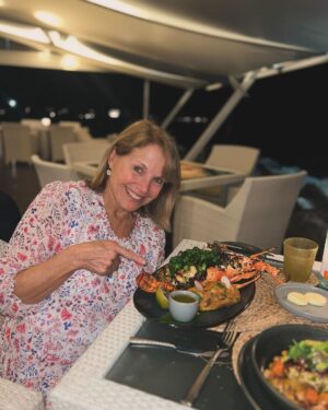 Katie Couric Instagram - Happy birthday to me…thank you @johnmolner for sweeping me away to @fsnevis for a romantic bday celebration! And thank you to everyone here for making me feel so special. ❤️

Here are my tips for aging well (which granted I don’t always do!)
1. Have an attitude of gratitude 
2. Move your body even if there is a little more of it to move 
3.  Don’t be too hard of yourself (perfect is the enemy of good) 
4. Keep your reading glasses off when you look in the mirror 🤓 
5. Never stop being curious and open to learning
6. You get what you give 
7. Be empathetic and compassionate. 
8. Listen to music that makes you happy (or contemplative, depending on your mood)
9. Don’t take anyone or anything for granted—tell the people in your life how much they mean to you.
10. Never lose that sense of wonder (like when we saw a hummingbird this morning)
I’m sure I could think of some more, but 10 is a nice number. Oh and also laugh a lot. (And eat chocolate cake for breakfast apparently) 
I’m grateful for all of you. 
Birthday wishes welcomed and strongly encouraged. ❤️ #fsnevis #ageisjustanumber #i❤️bdays #67baby