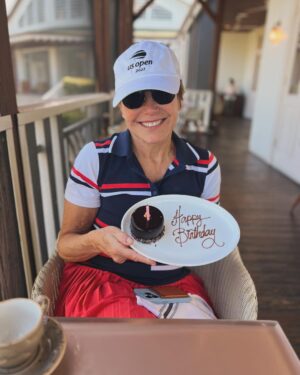 Katie Couric Instagram - Happy birthday to me…thank you @johnmolner for sweeping me away to @fsnevis for a romantic bday celebration! And thank you to everyone here for making me feel so special. ❤️

Here are my tips for aging well (which granted I don’t always do!)
1. Have an attitude of gratitude 
2. Move your body even if there is a little more of it to move 
3.  Don’t be too hard of yourself (perfect is the enemy of good) 
4. Keep your reading glasses off when you look in the mirror 🤓 
5. Never stop being curious and open to learning
6. You get what you give 
7. Be empathetic and compassionate. 
8. Listen to music that makes you happy (or contemplative, depending on your mood)
9. Don’t take anyone or anything for granted—tell the people in your life how much they mean to you.
10. Never lose that sense of wonder (like when we saw a hummingbird this morning)
I’m sure I could think of some more, but 10 is a nice number. Oh and also laugh a lot. (And eat chocolate cake for breakfast apparently) 
I’m grateful for all of you. 
Birthday wishes welcomed and strongly encouraged. ❤️ #fsnevis #ageisjustanumber #i❤️bdays #67baby