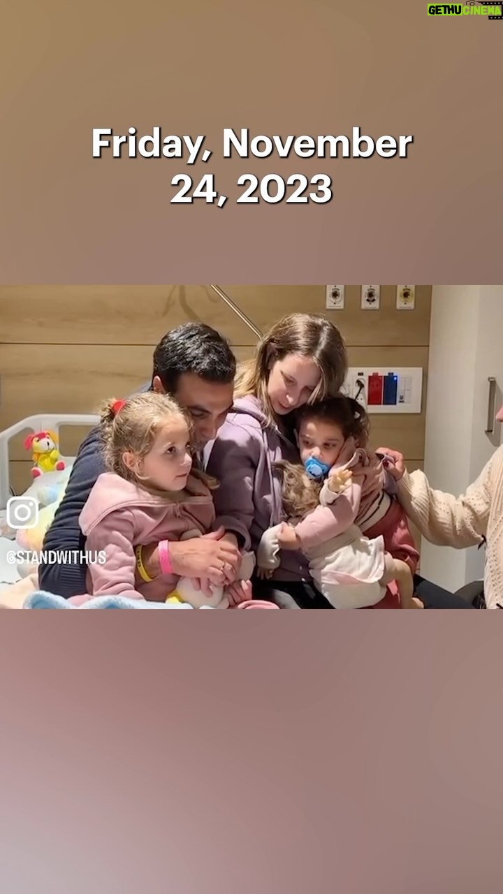 Katie Couric Instagram - More than a month ago, I spoke with Yoni Katz Asher, whose wife Doran, and daughters Raz and Aviv (4 1/2 years old and 2 years old) were kidnapped in an unprecedented surprise attack on Saturday, October 7. On Friday, the family reunited with one another at the Israeli Schneider Children’s Medical Center. ❤️❤️❤️ Yoni shared a statement after his family’s safe arrival, saying, “I am determined to help my family recover from the trauma and the terrible ordeal we’ve endured, all for the sake of our children and Doron.” “Though challenging days still lie ahead, I want to express my heartfelt gratitude and appreciation to our sons, who endured great suffering, as well as to the IDF, the Israeli government, and the Security Cabinet for their dedicated efforts. I extend my thanks to the wonderful people of Israel for their unwavering support.” “A profound thank you goes to the Families of the Captives organization, which tirelessly works towards bringing them all back. While I am overjoyed to have my family back, it’s important to acknowledge that there are still people in captivity at this very moment, whose hearts are shattered. I am committed to doing everything in my power to ensure that every hostage returns home.” “The families of the hostages are not just names on posters or slogans; they are real people. They have become my new family from this day forward, and I will continue to work tirelessly until the last captive returns home. Thank you to everyone for your support,” he concluded. Aviv, Raz and their mother Doron Katz Asher were kidnapped on October 7th from the home of their grandmother in Kibbutz Nir Oz. Doron’s mother, Efrat Katz (69), was murdered by Hamas. Doron’s husband, Yoni, last contacted them when Doron informed him that terrorists had entered the house they were in and that Gadi Moses, Efrat’s partner, had been taken by the terrorists. 🎥: Schneider Children’s Medical Center of Israel via Storyful #reunion #middleeast #news