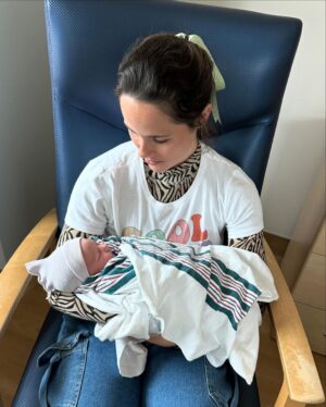 Katie Couric Instagram - John Albert Dobrosky was born on his due date, Saturday, March 23rd at 8:23 am, just shy of seven pounds. He will be called Jay in honor of his maternal grandfather. Albert is after Mark’s paternal grandfather. Mom and Dad (Ellie and Mark) are over the moon 🌕 (it was a full moon) I am thrilled to have my first grandchild, Carrie can’t wait to be a cool Aunt and Molner is enjoying handing out cigars. We feel so blessed. 💙🥰🍼👶🏻💙 I wrote about the special day in Wake-Up Call, so click the link in my bio to read it! ❤️