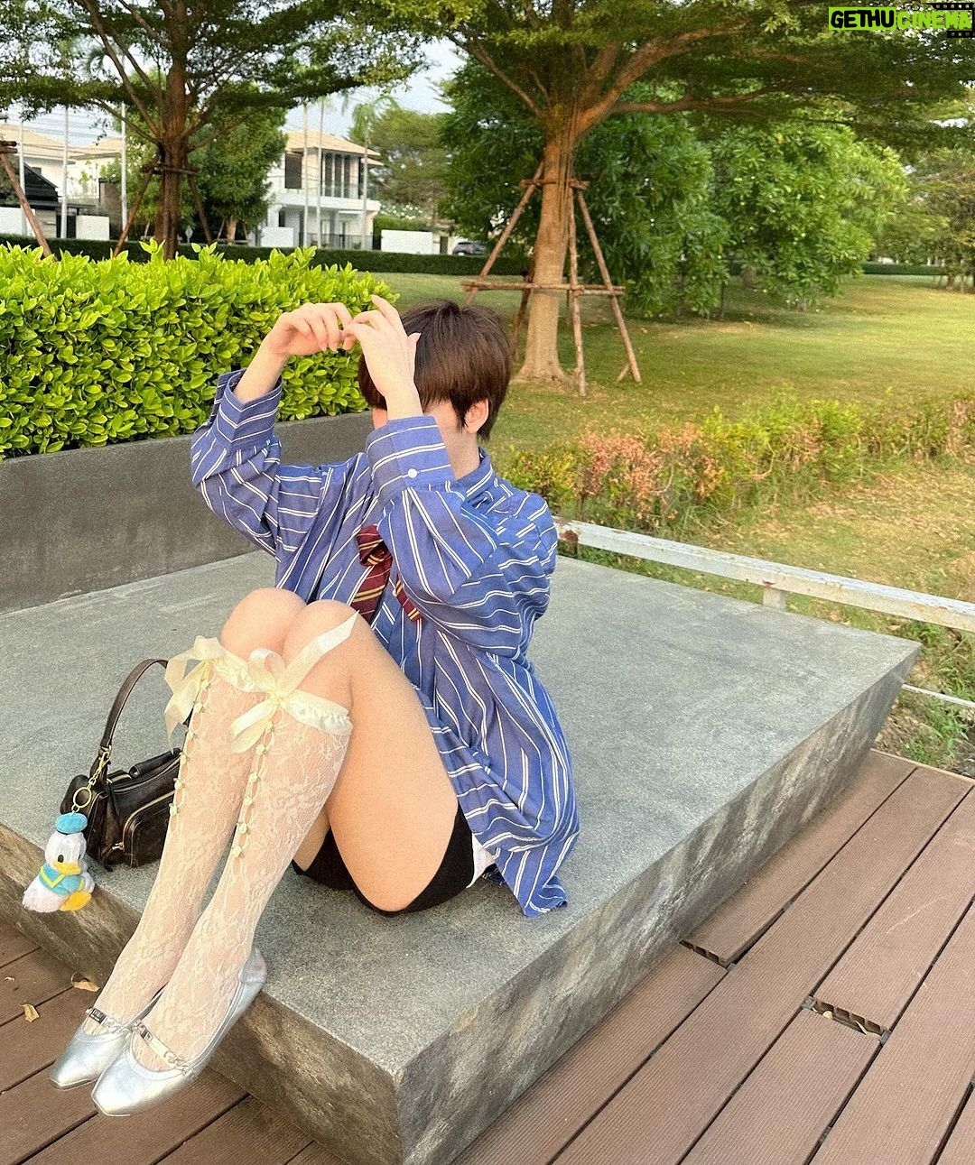 Katsamonnat Namwirote Instagram - Bullet shoes , ribbon socks n a tie 🩰 happy Saturday ✨💫
