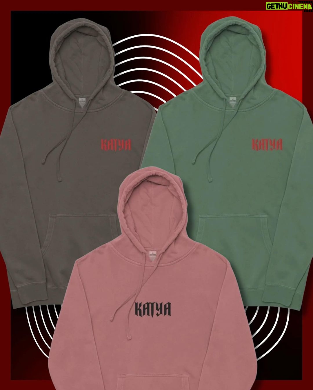 Katya Zamolodchikova Instagram - Shop NEW @katya_zamo Embroidered Vintage Wash Hoodies ✨ OUT NOW 🩸♥️🛍️