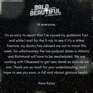 Katya Zamolodchikova Instagram - Sorry Atlanta and Richmond 💔