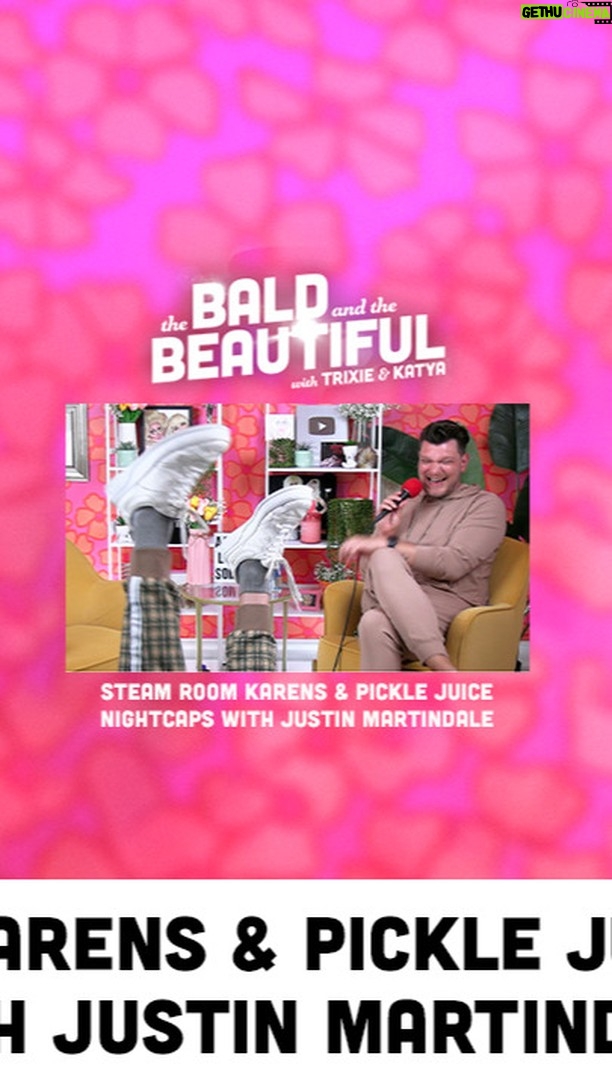Katya Zamolodchikova Instagram - Steam Room Karens & Pickle Juice Nightcaps with Justin Martindale and Trixie | The Bald and the Beautiful Podcast Comedian, writer, actor, and host of the podcast Just Sayin', Justin Martindale, joins Trixie for an extraordinarily engaging chat about the perils of covid car comedy, serving Kim Kardashian a valley latte, and preventing a significant portion of West Hollywood from falling deeply in love in a steam room. Follow Justin: @JustinMartindale Listen to Just Sayin' with Justin Martindale: https://link.chtbl.com/YeU4e0Qz Check out Squarespace.com for a free trial, and when you’re ready to launch, go to https://www.squarespace.com/BALD to save 10% off your first purchase of a website or domain! This podcast is sponsored by BetterHelp Therapy Online. Visit https://BetterHelp.com/BALD today to get 10% off your first month! Follow Trixie: @TrixieMattel Follow Katya: @Katya_Zamo To watch the podcast on YouTube: http://bit.ly/TrixieKatyaYT Don’t forget to follow the podcast for free wherever you're listening or by using this link: http://bit.ly/baldandthebeautifulpodcast If you want to support the show, and get all the episodes ad-free go to https://thebaldandthebeautiful.supercast.com If you like the show, telling a friend about it would be amazing! You can text, email, Tweet, or send this link to a friend: http://bit.ly/baldandthebeautifulpodcast To check out future Live Podcast Shows, go to: https://trixieandkatya.com To order your copy of our latest book, "Working Girls", go to: workinggirlsbook.com To check out the Trixie Motel in Palm Springs, CA: https://www.trixiemotel.com Listen Anywhere! Apple Podcasts: http://bit.ly/baldandthebeautifulapple Spotify: http://bit.ly/baldandthebeautifulspotify Google: http://bit.ly/baldandthebeautifulgoogle #TrixieMattel #KatyaZamo #BaldBeautiful