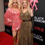 Katya Zamolodchikova Instagram - Wearing Oscar the Grouch de La Renta on the red carpet with my friend Tritzie