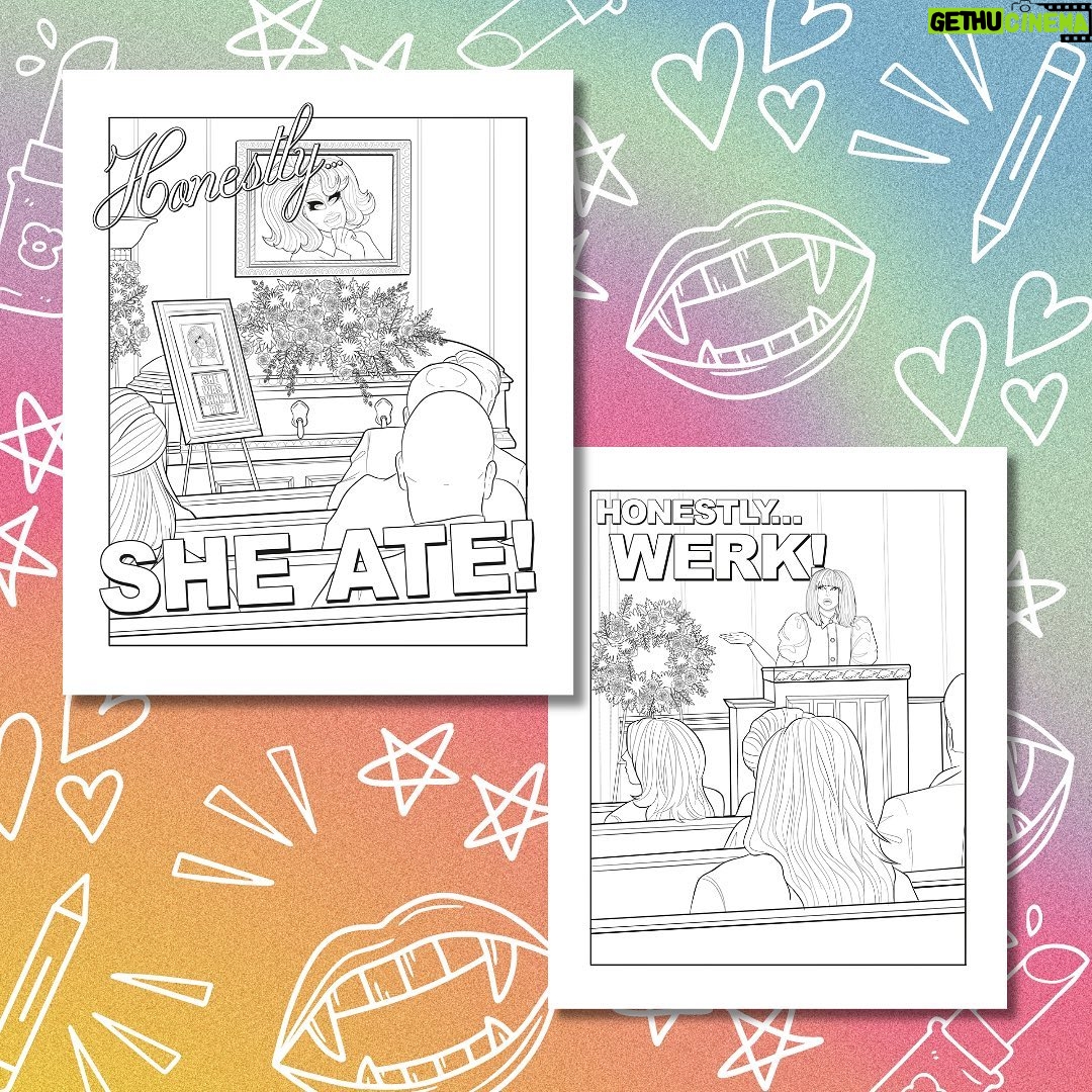 Katya Zamolodchikova Instagram - We heard you asking for a sneak peek at the pages in our official coloring book and we love to give the people what they want. Color us in! Link in bio 🎨💖