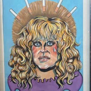 Katya Zamolodchikova Instagram - STILL HAVENT SMOKED A CIGARETTE and if that doesn’t spell USA then lock me up! (@puppyteeth made me this incredible portrait of Alla Pugacheva who smoked for 52 years but then quit one day after kissing a cross!) yay!
