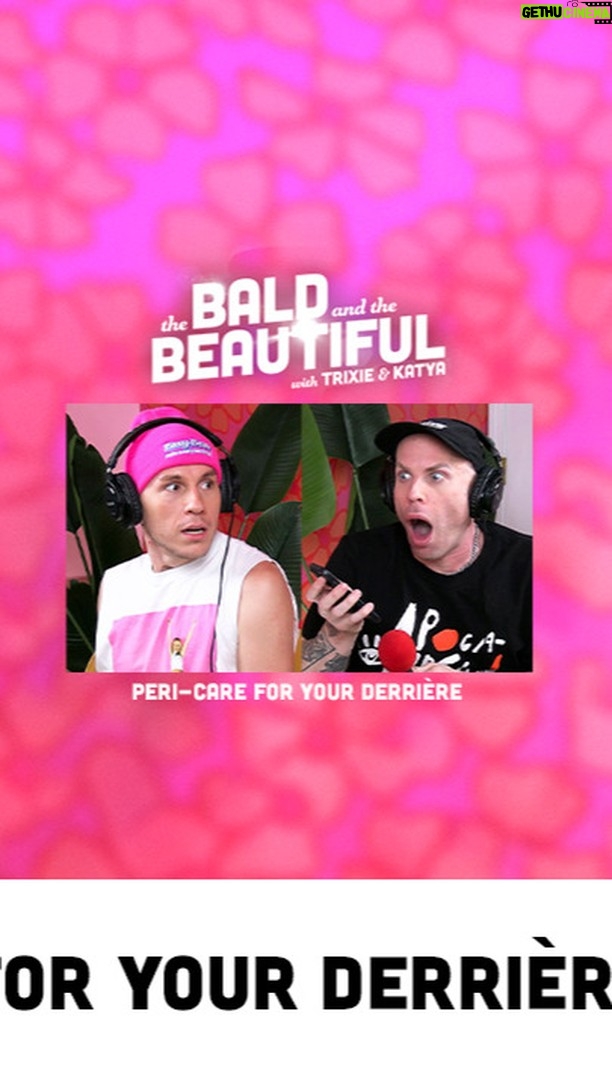 Katya Zamolodchikova Instagram - Peri-Care for Your Derrière with Trixie and Katya | The Bald and the Beautiful Podcast As part of our ongoing Public Service Announcement Series here at Bald, LLC, this week we'd like to focus on proper perineal care. If you didn't already know, managing the cleanliness of your bottom is a vital part of everyone's daily hygiene regimen. As one posterior hygienist told us during a recent cleaning, you should recite the following several times a day to the beat of your favorite 90's hip-hop song: Always Wipe Front to Back, Wet Wipes are a Perfect Hack, Cotton Breathes For Your Sack, Trim and Neat is All That! Start all your shopping trips at https://Rakuten.com or get the Rakuten app to start saving today! Your Cash Back really adds up! New to Etsy? Use the code HOLIDAY10 for ten percent off your first purchase at https://Etsy.com That’s code HOLIDAY10. Maximum discount value of fifty dollars. Expires December 31st, 2023. See terms at https://Etsy.com/terms Get 20% off sitewide and up to 40% off with bundle deals during Buffy’s Holiday Sale at https://www.buffy.co with code BEAUTIFUL. Thank you to Buffy for supporting the podcast! Whether your aiming for friends, fun or to find the one – be an Archer and always hit your mark! Download and try the new Archer dating app today! Go to: https://get.archerapp.com/k263/TBATB Pure For Men is the brand for good health and good times! Made by gay men for members of the LGBTQIA+ community. Get 20% OFF with promo code: BALD20. Head to: https://puremen.co/baldandbeautiful Follow Trixie: @TrixieMattel Follow Katya: @Katya_Zamo To watch the podcast on YouTube: http://bit.ly/TrixieKatyaYT Don’t forget to follow the podcast for free wherever you're listening or by using this link: http://bit.ly/baldandthebeautifulpodcast If you want to support the show, and get all the episodes ad-free go to: https://thebaldandthebeautiful.supercast.com If you like the show, telling a friend about it would be amazing! You can text, email, Tweet, or send this link to a friend: http://bit.ly/baldandthebeautifulpodcast #TrixieMattel #KatyaZamo #BaldBeautiful