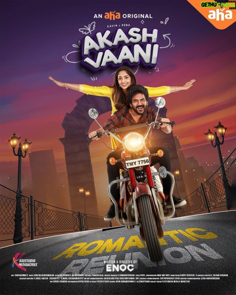 Kavin Instagram - “Good old fashioned romance does exist!“ Here is the first look of our #AkashVaani :)