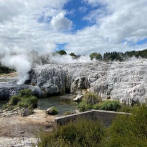 Kaya Scodelario Instagram - We’ve been exploring more of beautiful New Zealand the last few weeks. From Volcanic beach’s to Geysers. Truly amazing place 💜🪴