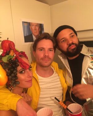 Kaya Scodelario Instagram - #Tb to last years Halloween party at ours with amazing friends and touching etc. - this year I’m alone in Canada, watching schitts Creek in my bathrobe. I’ve never been more afraid. #votehimout #wearamask