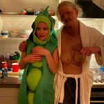 Kaya Scodelario Instagram - #Tb to last years Halloween party at ours with amazing friends and touching etc. - this year I’m alone in Canada, watching schitts Creek in my bathrobe. I’ve never been more afraid. #votehimout #wearamask