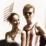 Kaya Scodelario Instagram - In honour of @samohtsangster joining instagram here’s a couple of pictures of us in fancy dress. The first one is us on the Fourth Of July in Louisiana getting our Americana on, the second is us dressed as a fancy sanitary towel and broom in Paris. It’s couture darling. 🙅🏻‍♀️💅🏻