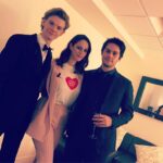 Kaya Scodelario Instagram - Aw... #Tb Found an old pic of us looking pretty dapper in Paris 🍸 miss you boys 💙 Also, LOVED this @victoriabeckham suit - 😎
