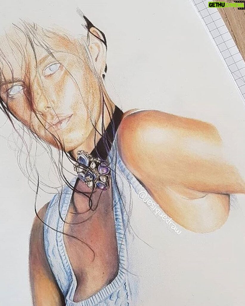 Kaya Scodelario Instagram - This is incredible!! @jesiquedraw you are unbelievably talented. Thank you so much!! 😊❤️