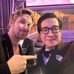 Ke Huy Quan Instagram - The KENERGY is REAL! So much fun at the Oscars. I’m so glad @theacademy brought back past winners to honor this year’s nominees. I was so proud and honored to stand amongst these men in presenting the best supporting actor category. Congratulations to all the winners of the night. Here’s 1 of 2 sets of selfies. 😜 Styling: @chloekeiko Grooming: @anissaemily Dressed by: @giorgioarmani Jewelry: @cartier 💆🏻: @drbarbarasturm