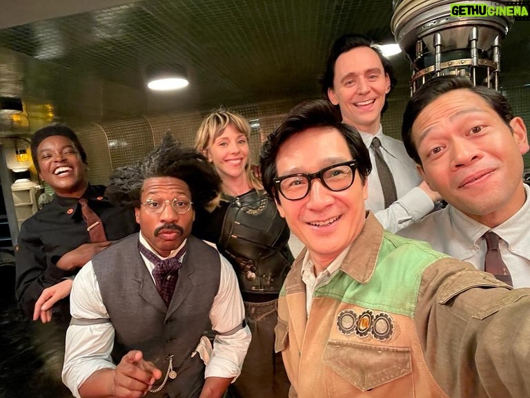 Ke Huy Quan Instagram - I LOVE my LOKI family.  Sharing some behind-the-scenes pics of the fun times we had on set. Please go check out all episodes available now. IT’S SO GOOD! And I’m not just saying that because I’m in it. 😜😂💚 @officialloki @marvelstudios @disneyplus