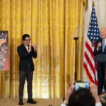 Ke Huy Quan Instagram – Guess who also loves a great selfie?!?! @Potus 😜 

What an amazing trip this has been. We premiered #AmericanBornChinese at Radio City Music Hall and then took the show to D.C. for a White House screening. It was so special to premiere the show during Asian American, Native Hawaiian, and Pacific Islander Heritage Month. I can’t believe I got the opportunity to introduce the President. 🤯Thank you to President Biden and the White House for having us. 

American Born Chinese begins streaming on @DisneyPlus on May 24th. 

@ambornchinese @definitelynotbenwang @jimmm_0504 @sydney12taylor 

Styling: @chloekeiko
Grooming: @serafinosays