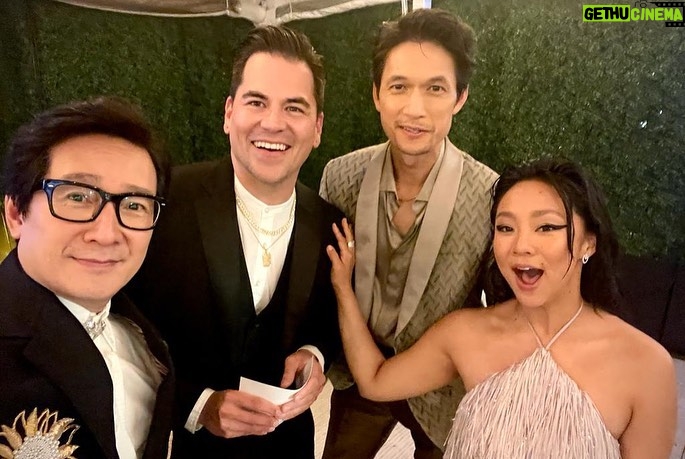 Ke Huy Quan Instagram - Can’t believe another year has passed. It feels like I was just there at the inaugural event. This year’s Gold Gala is even bigger and better. I love seeing my #AAPI community continue to thrive. Congratulations to all the honorees! Thank you Gold House 🙏🏻 Styling: @chloekeiko Grooming: @sonialeeartistry & @theaistenes