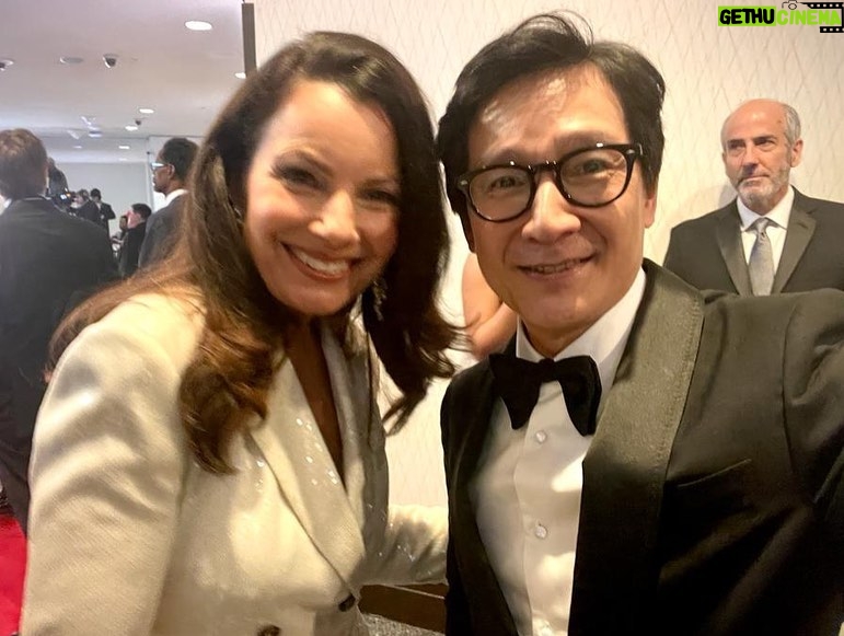 Ke Huy Quan Instagram - First time ever attending the White House Correspondents dinner. Had a great time. Couldn’t get past secret service to get a pic with POTUS but met some REALLY cool people though. Styled by: @chloekeiko Grooming: @melissawalshgroomer Tuxedo ( 🤵♀️ 🤵♂️) @gucci Watch: @omega