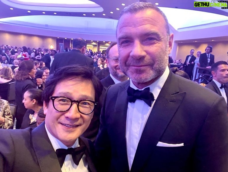 Ke Huy Quan Instagram - First time ever attending the White House Correspondents dinner. Had a great time. Couldn’t get past secret service to get a pic with POTUS but met some REALLY cool people though. Styled by: @chloekeiko Grooming: @melissawalshgroomer Tuxedo ( 🤵♀️ 🤵♂️) @gucci Watch: @omega