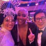 Ke Huy Quan Instagram - Thank you @Time for including me on the 2023 #TIME100 list! I’m so honored to be a part of this group on your 100th anniversary. Steven Spielberg has made such a significant impact on my life, as well as so many others. That’s why it was a special privilege for Drew and me to present him with the TIME100 Impact Award. Congratulations Steven❣️ Styled by: @chloekeiko Grooming: @serafinosays Tuxedo: @giorgioarmani