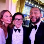 Ke Huy Quan Instagram - First time ever attending the White House Correspondents dinner. Had a great time. Couldn’t get past secret service to get a pic with POTUS but met some REALLY cool people though. Styled by: @chloekeiko Grooming: @melissawalshgroomer Tuxedo ( 🤵‍♀️ 🤵‍♂️) @gucci Watch: @omega