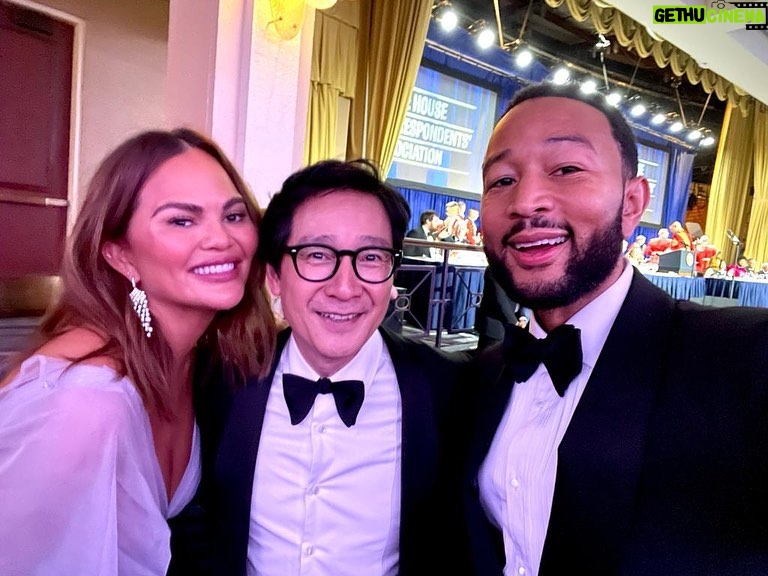 Ke Huy Quan Instagram - First time ever attending the White House Correspondents dinner. Had a great time. Couldn’t get past secret service to get a pic with POTUS but met some REALLY cool people though. Styled by: @chloekeiko Grooming: @melissawalshgroomer Tuxedo ( 🤵♀️ 🤵♂️) @gucci Watch: @omega