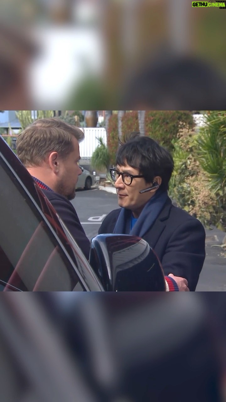 Ke Huy Quan Instagram - @kehuyquan helps James steer clear from multiversal mayhem #latelateshow #everythingeverywhereallatonce #kehuyquan