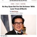 Ke Huy Quan Instagram - Happy New Year, everyone! Hope you’re doing well. Thrilled to share this news. Can’t wait to be on set for this. Cheers! 🤗