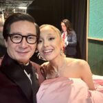Ke Huy Quan Instagram - The KENERGY is REAL! So much fun at the Oscars. I’m so glad @theacademy brought back past winners to honor this year’s nominees. I was so proud and honored to stand amongst these men in presenting the best supporting actor category. Congratulations to all the winners of the night. Here’s 1 of 2 sets of selfies. 😜 Styling: @chloekeiko Grooming: @anissaemily Dressed by: @giorgioarmani Jewelry: @cartier 💆🏻: @drbarbarasturm