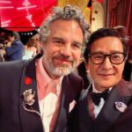 Ke Huy Quan Instagram - The KENERGY is REAL! So much fun at the Oscars. I’m so glad @theacademy brought back past winners to honor this year’s nominees. I was so proud and honored to stand amongst these men in presenting the best supporting actor category. Congratulations to all the winners of the night. Here’s 1 of 2 sets of selfies. 😜 Styling: @chloekeiko Grooming: @anissaemily Dressed by: @giorgioarmani Jewelry: @cartier 💆🏻: @drbarbarasturm