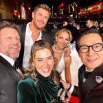 Ke Huy Quan Instagram - The KENERGY is REAL! So much fun at the Oscars. I’m so glad @theacademy brought back past winners to honor this year’s nominees. I was so proud and honored to stand amongst these men in presenting the best supporting actor category. Congratulations to all the winners of the night. Here’s 1 of 2 sets of selfies. 😜 Styling: @chloekeiko Grooming: @anissaemily Dressed by: @giorgioarmani Jewelry: @cartier 💆🏻: @drbarbarasturm