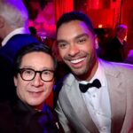 Ke Huy Quan Instagram - The KENERGY is REAL! So much fun at the Oscars. I’m so glad @theacademy brought back past winners to honor this year’s nominees. I was so proud and honored to stand amongst these men in presenting the best supporting actor category. Congratulations to all the winners of the night. Here’s 1 of 2 sets of selfies. 😜 Styling: @chloekeiko Grooming: @anissaemily Dressed by: @giorgioarmani Jewelry: @cartier 💆🏻: @drbarbarasturm