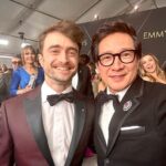 Ke Huy Quan Instagram - Fun times with my favorite LOKIS at the #EMMYS. Also made some new friends. 😜 Tuxedo @thombrowne Jewels @cartier Bow tie @titleofwork Glasses @oliverpeoples Styling @chloekeiko Grooming @anissaemily Red Carpet 📸 AP/Invision for the Television Academy
