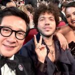 Ke Huy Quan Instagram - Fun times with my favorite LOKIS at the #EMMYS. Also made some new friends. 😜 Tuxedo @thombrowne Jewels @cartier Bow tie @titleofwork Glasses @oliverpeoples Styling @chloekeiko Grooming @anissaemily Red Carpet 📸 AP/Invision for the Television Academy